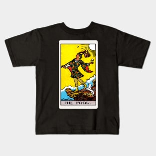 Card #0 - The Fool - Rider Waite Smith Tarot Kids T-Shirt